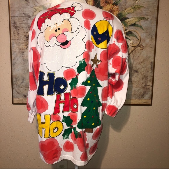 Sz XXL Dee's Tees 80's Vintage Ugly Christmas Sweater Jacket - Picture 3 of 14